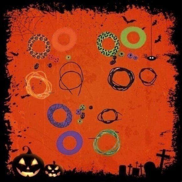 Circle Halloween Necklace Craft Kits (11 Pack) - Picture 2 of 3